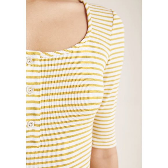 Anthropologie | NWT Ribbed Henley Bodysuit - Picture 2 of 14